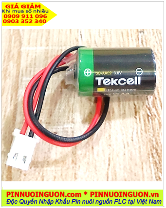 Pin SB-AA02; Pin Tekcell SB-AA02 lithium 3.6v; Pin nuôi nguồn PLC Tekcell SB-AA02 lithium 3.6v 1/2AA 1200mAh chính hãng _Xuất xứ Hàn Quốc